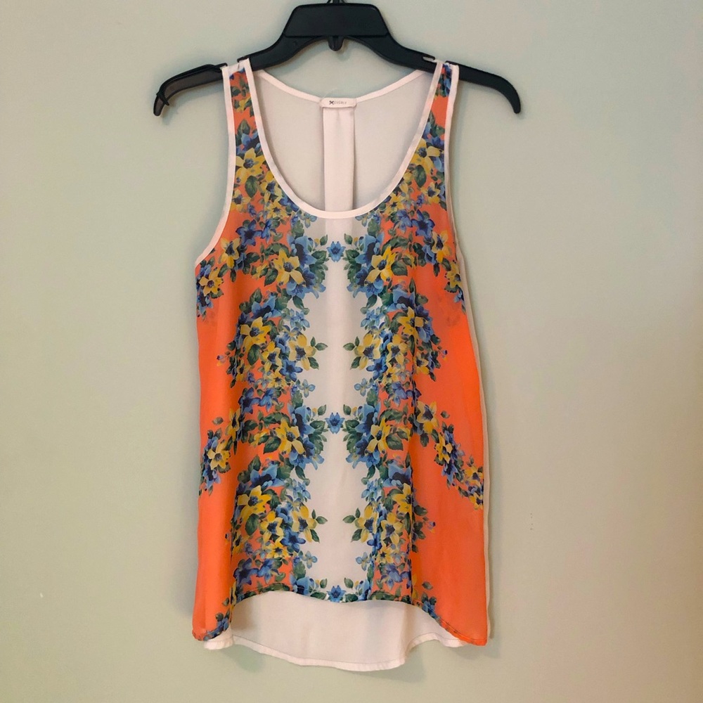 ✨3 for $25✨ Sheer High/Low Floral Tank